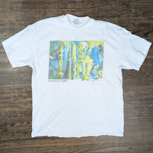 Vintage 90s Hanes Beefy T Shades of Light Single Stitch USA Tee Large 21x27